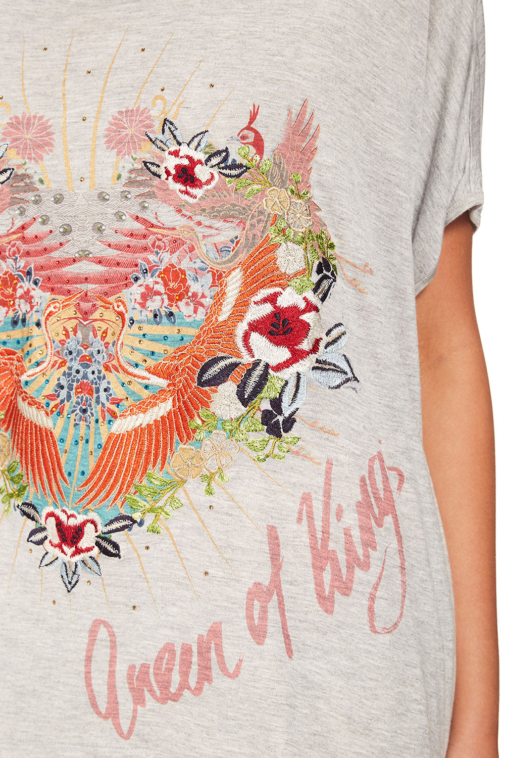 CAMILLA LADY LABRYINTH LOOSE FIT ROUND NECK TEE