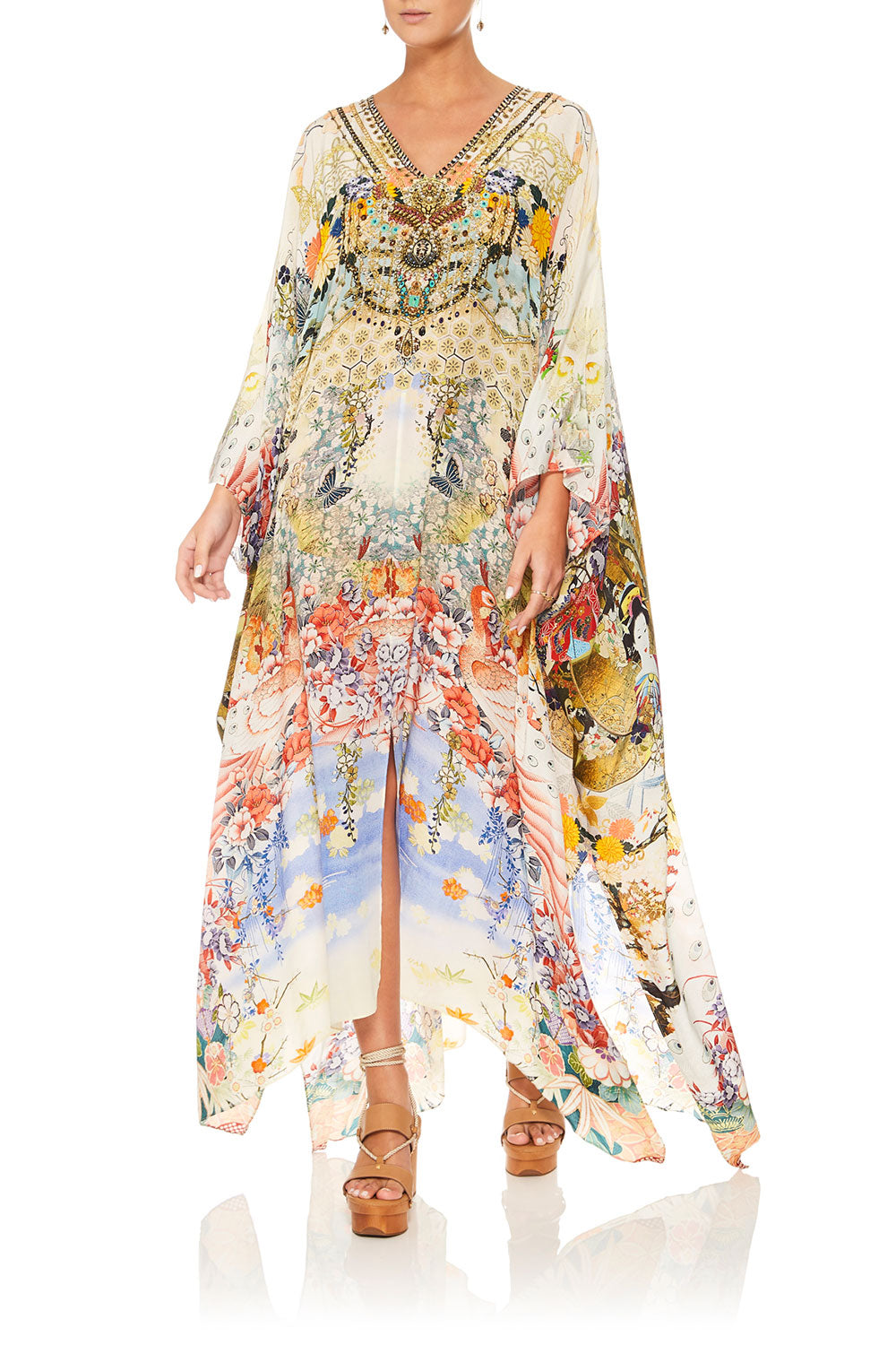 CAMILLA LADY LABYRINTH SPLIT FRONT & SLEEVE KAFTAN