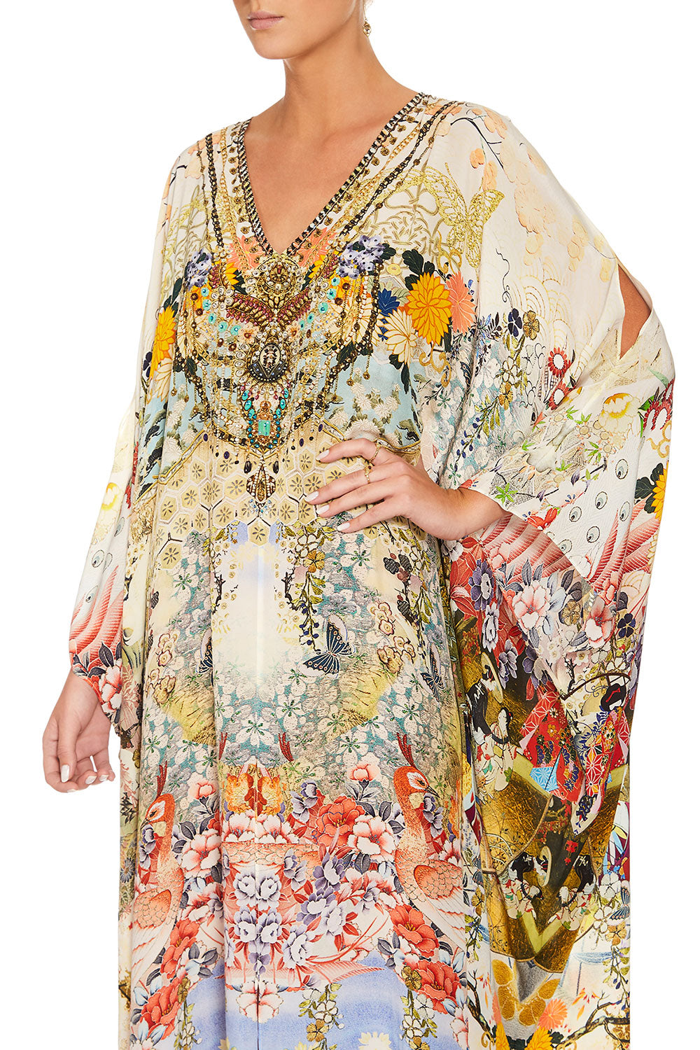 CAMILLA LADY LABYRINTH SPLIT FRONT & SLEEVE KAFTAN