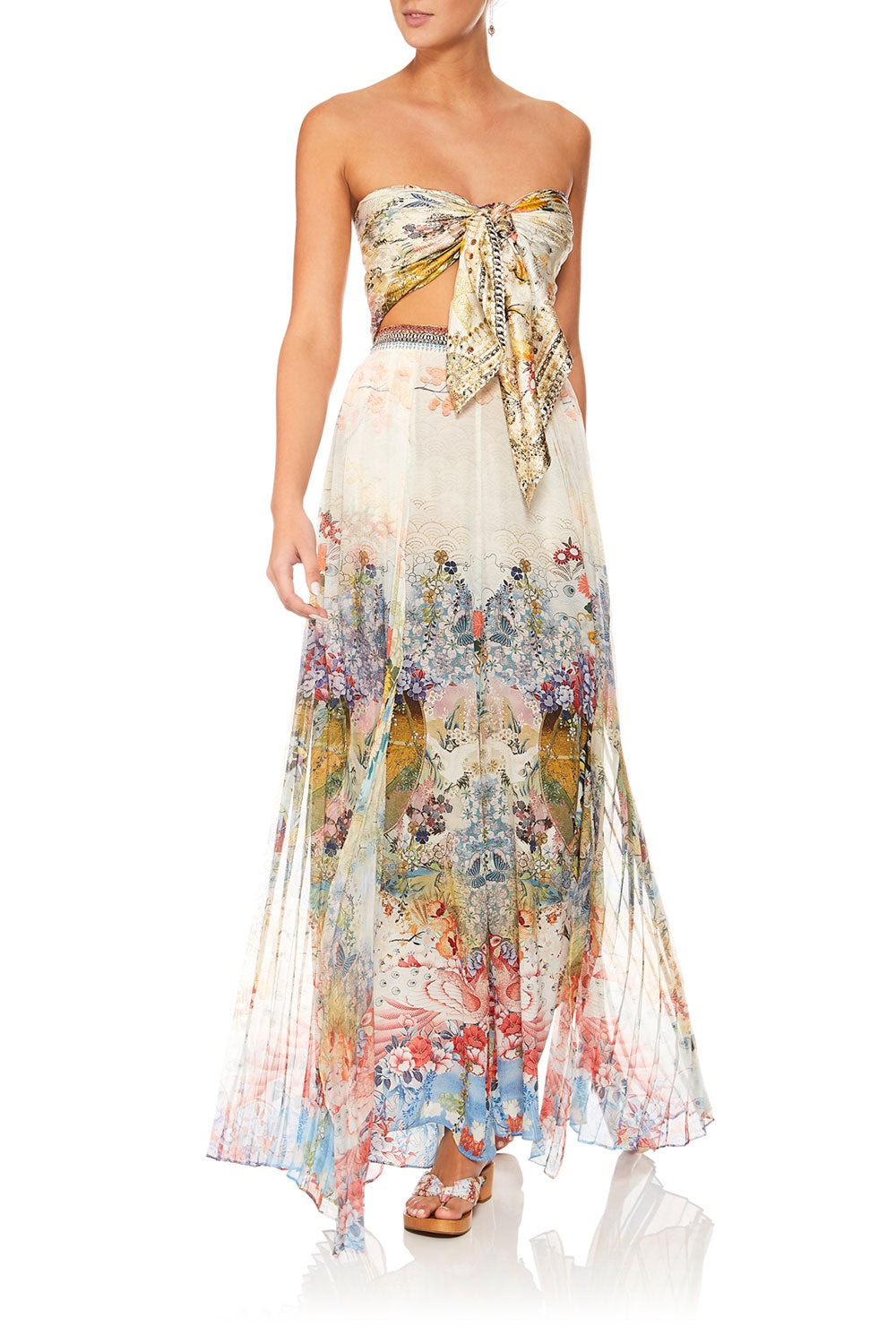 CAMILLA LADY LABYRINTH WIDE LEG PANT W PLEAT OVERLAY