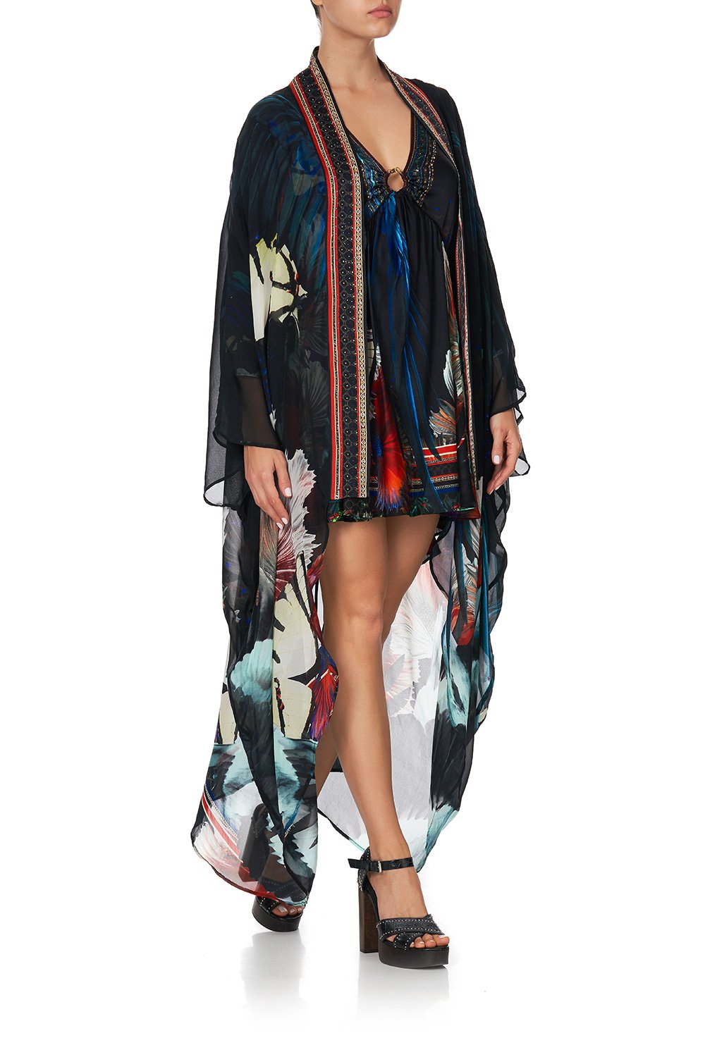 LAYER WITH KIMONO COLLAR NIGHT FLIGHT