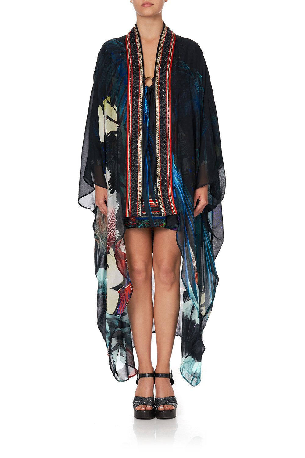 LAYER WITH KIMONO COLLAR NIGHT FLIGHT