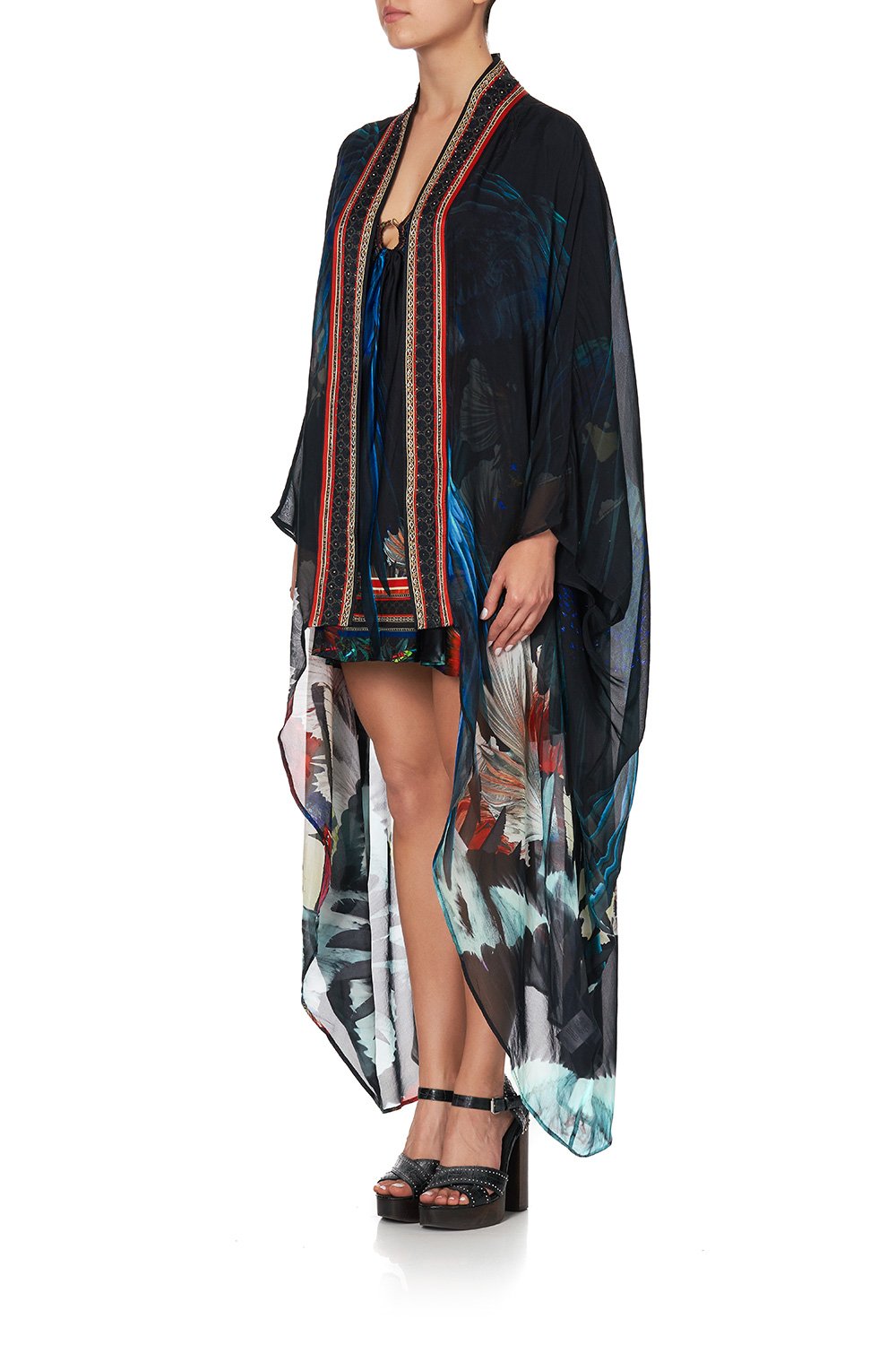 LAYER WITH KIMONO COLLAR NIGHT FLIGHT