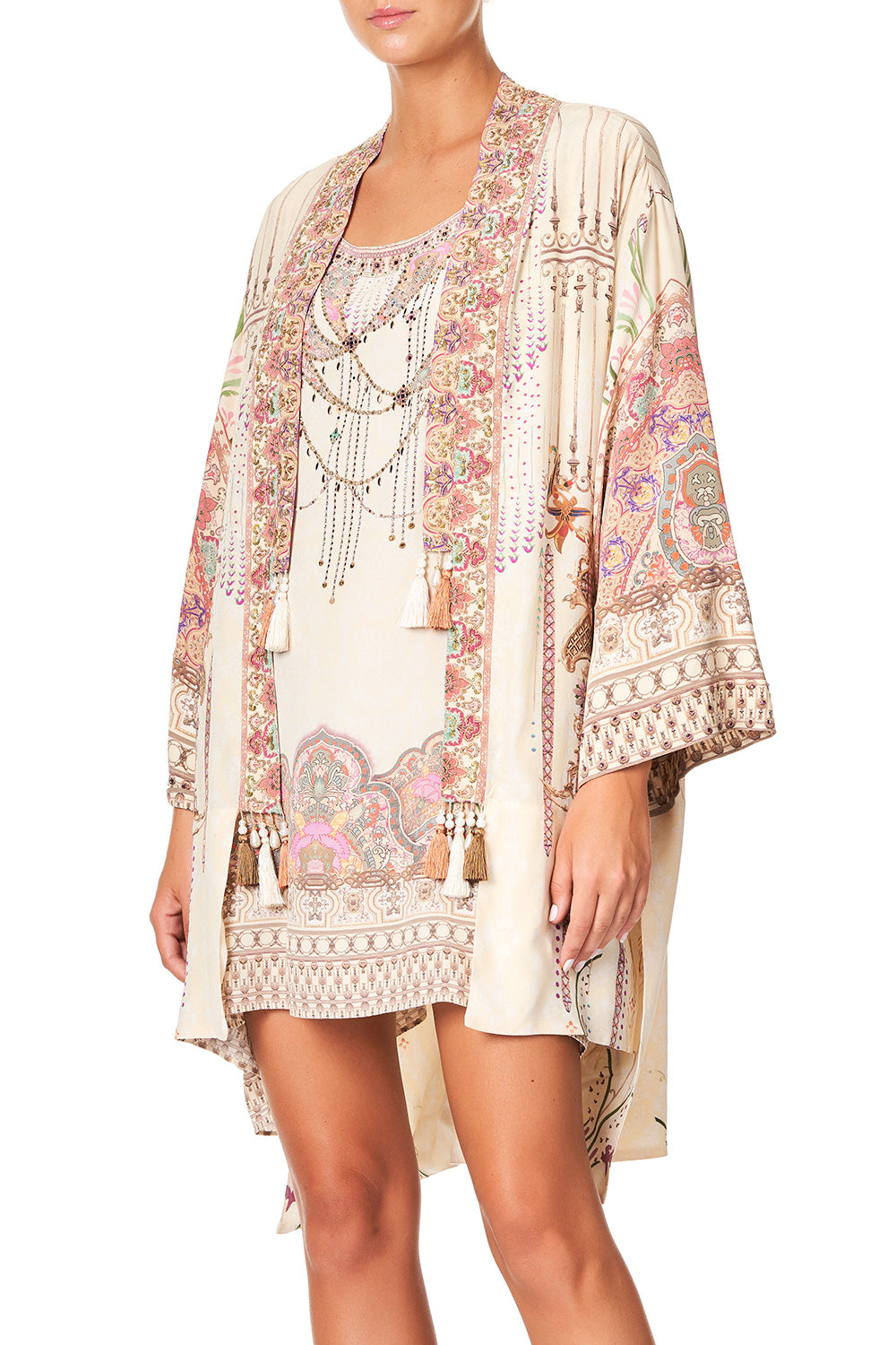 CAMILLA LAYERING KIMONO WITH NECK BANDS GOLDEN AGE