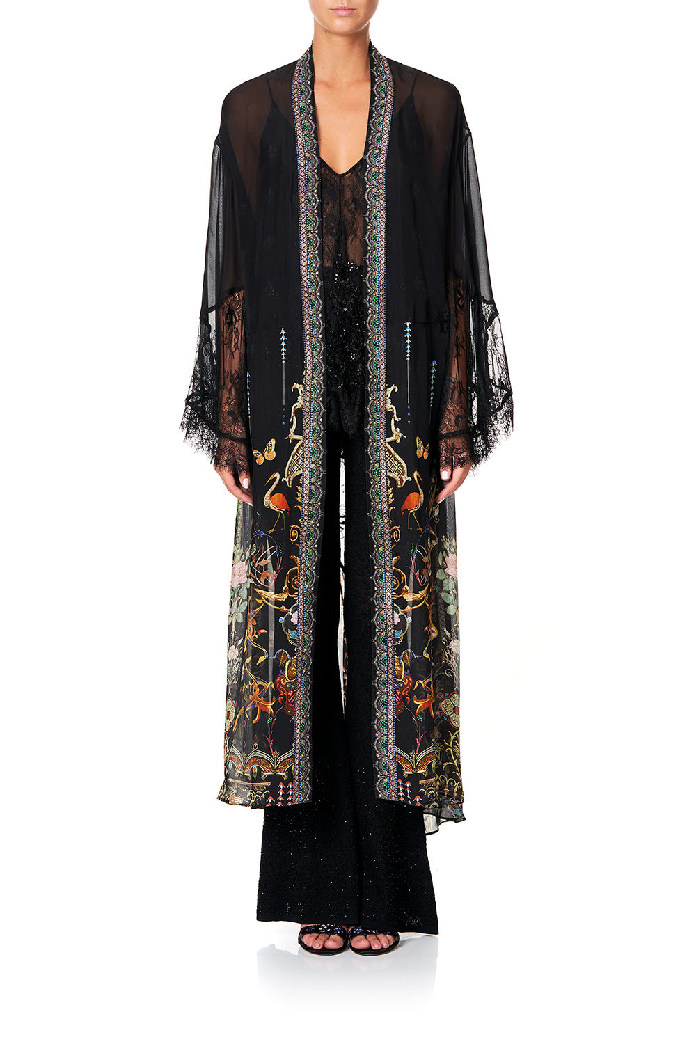CAMILLA LAYERING ROBE WITH LACE INSERT REBELLE REBELLE
