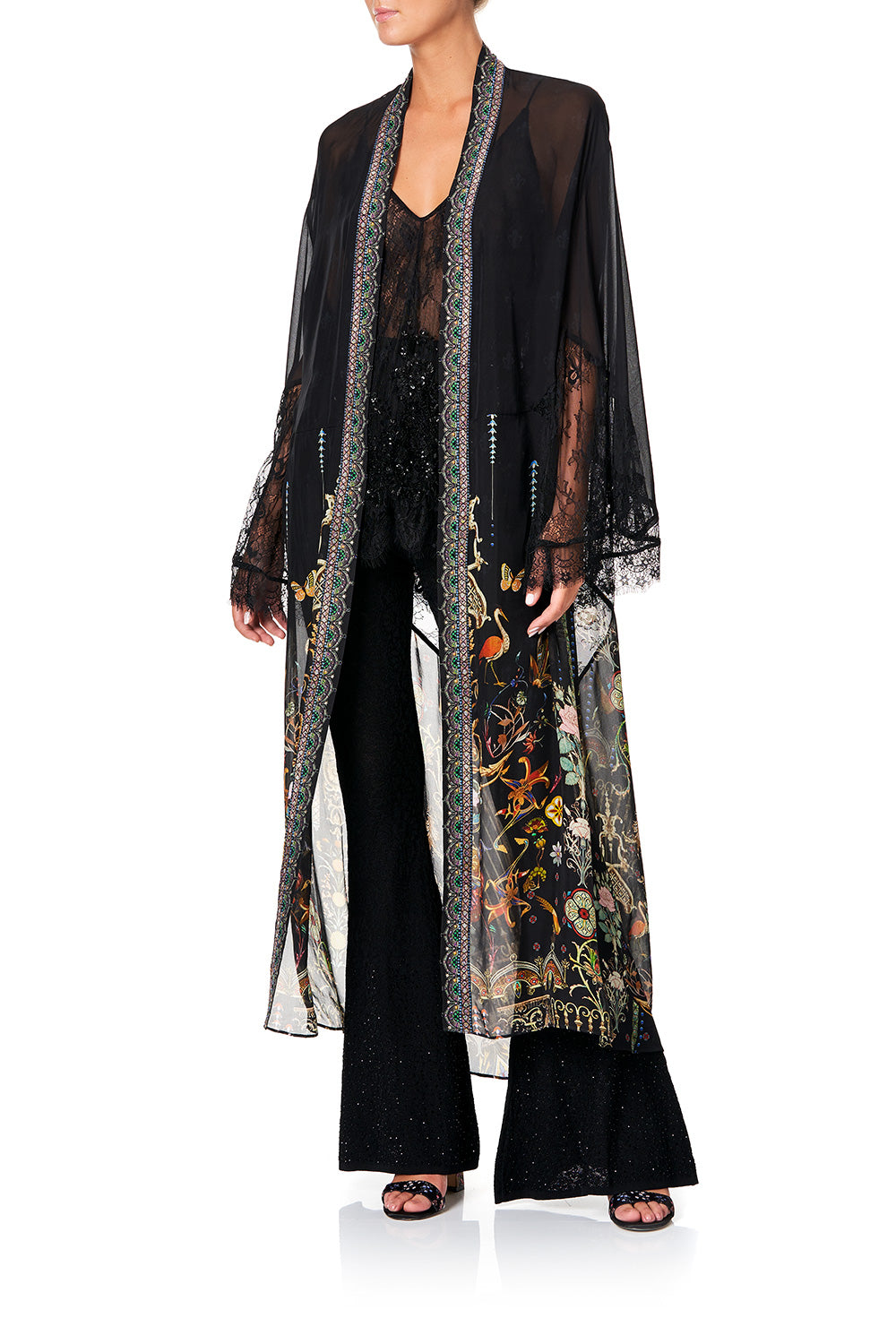 CAMILLA LAYERING ROBE WITH LACE INSERT REBELLE REBELLE
