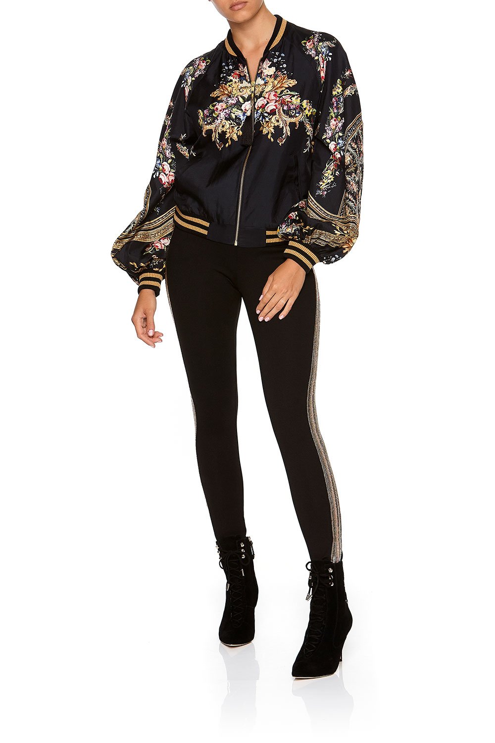 PONTE LEGGINGS WITH SIDE DETAIL FRIEND IN FLORA