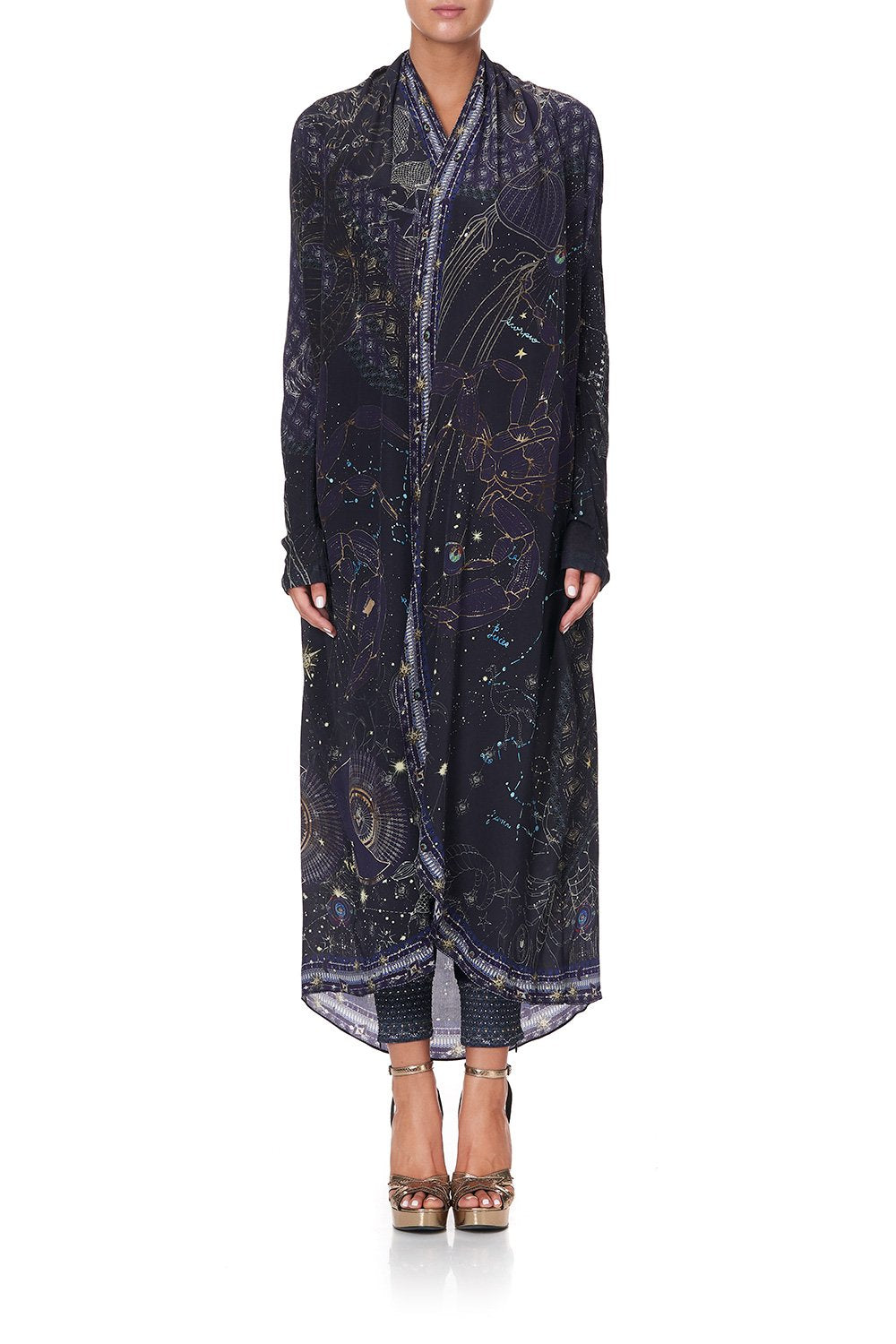 LONG CASUAL JACKET WITH POCKETS ITS A SIGN