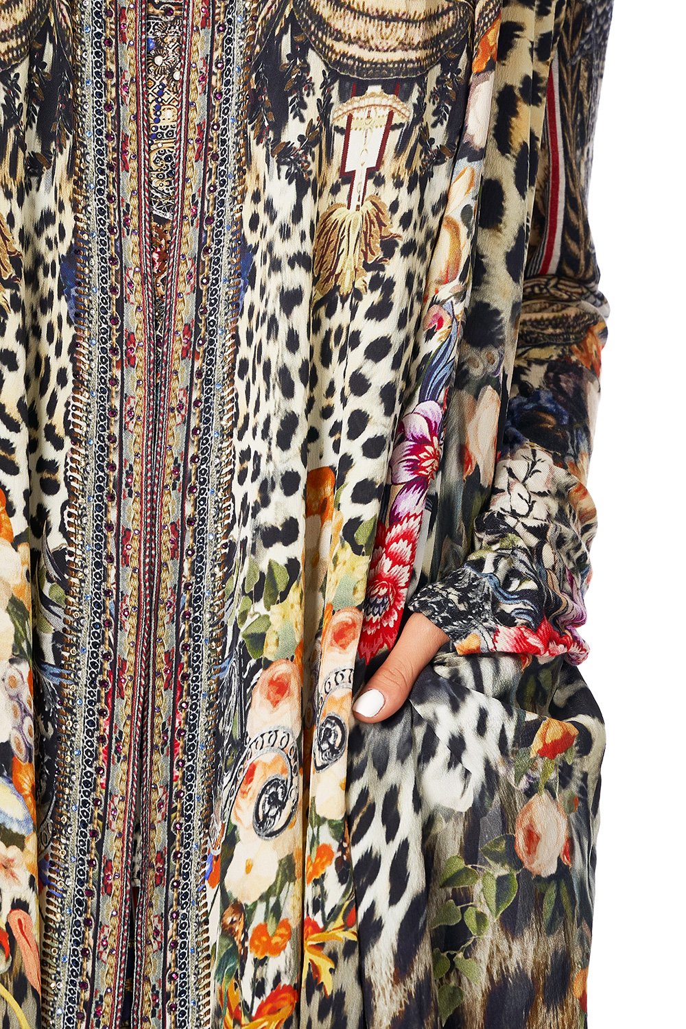 CAMILLA LONG CASUAL JACKET WITH POCKETS MARAIS AT MIDNIGHT