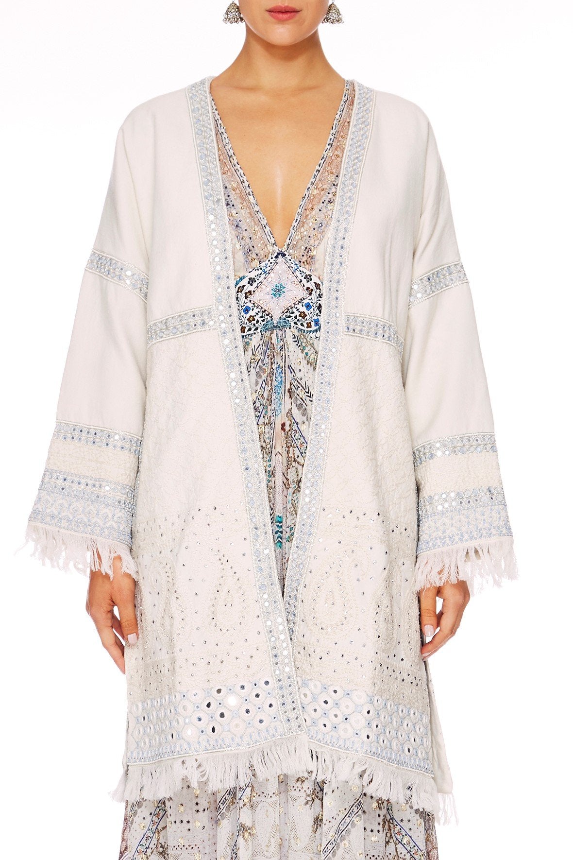 BREAKFAST WITH SILVIA LONG COAT W SPLITS