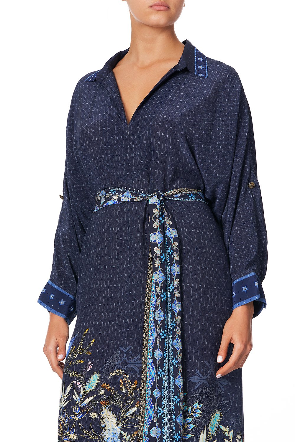 LONG COLLARED KAFTAN NATURES NECTAR