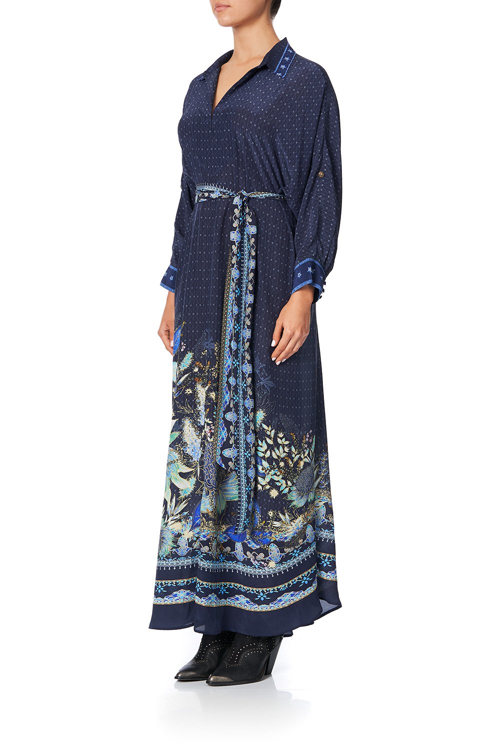 LONG COLLARED KAFTAN NATURES NECTAR