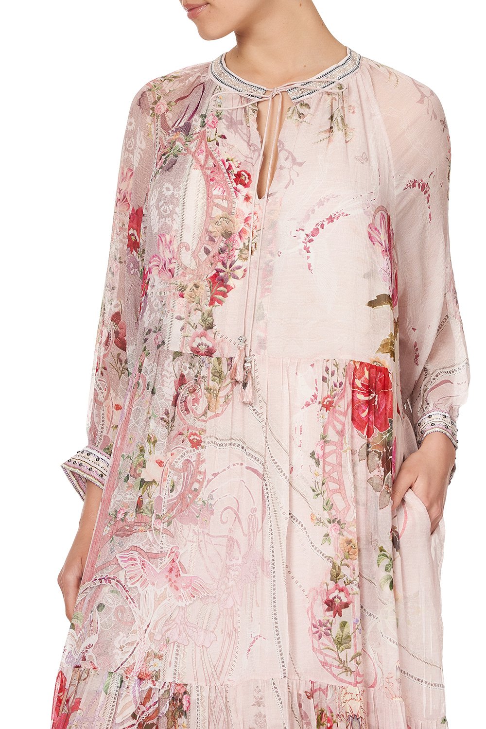 LONG GATHERED PANEL DRESS ISTENANYA