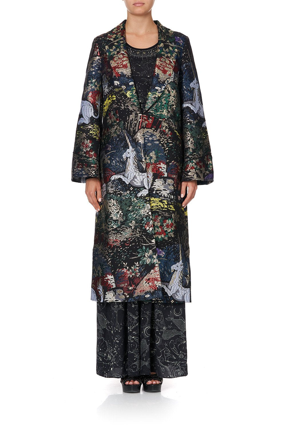 LONG JACKET WITH SIDE SPLITS MIDNIGHT MOON HOUSE