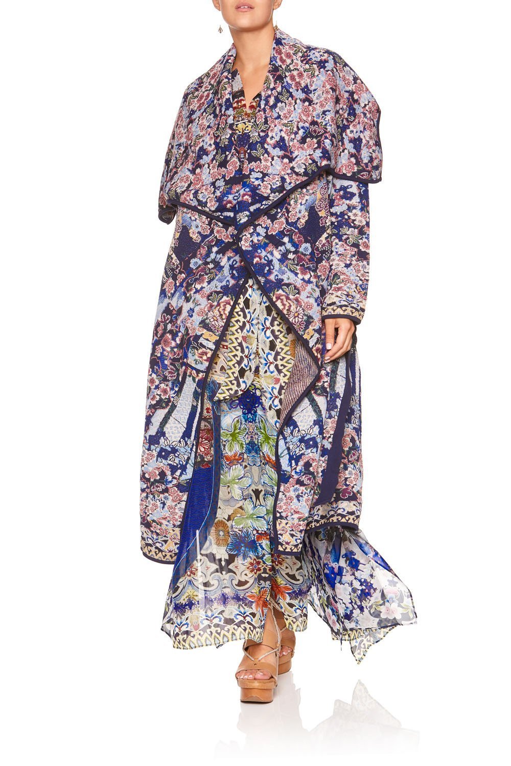 LONG JACQUARD CARDIGAN WITH TIE DARLING'S DESTINY