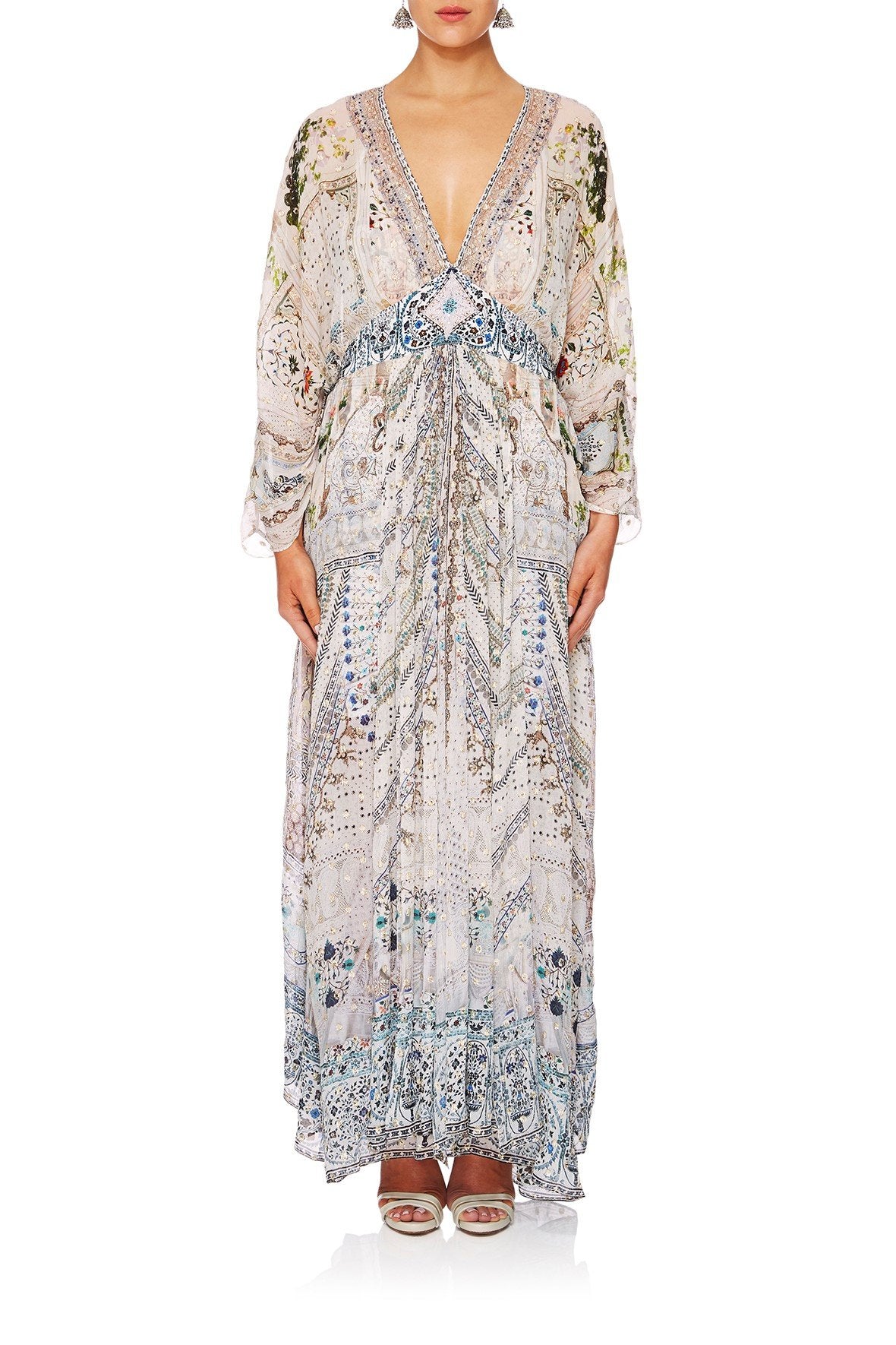 BREAKFAST WITH SILVIA LONG KAFTAN W WAISTBAND