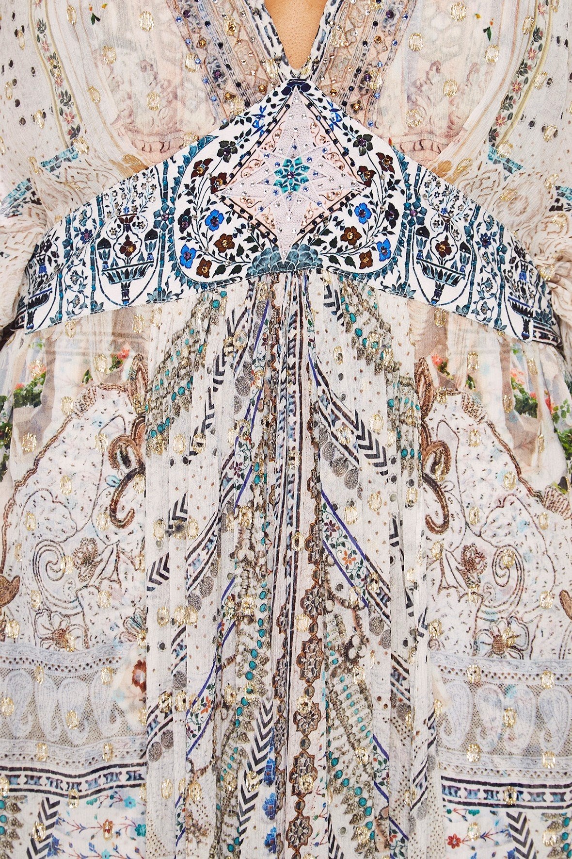 BREAKFAST WITH SILVIA LONG KAFTAN W WAISTBAND