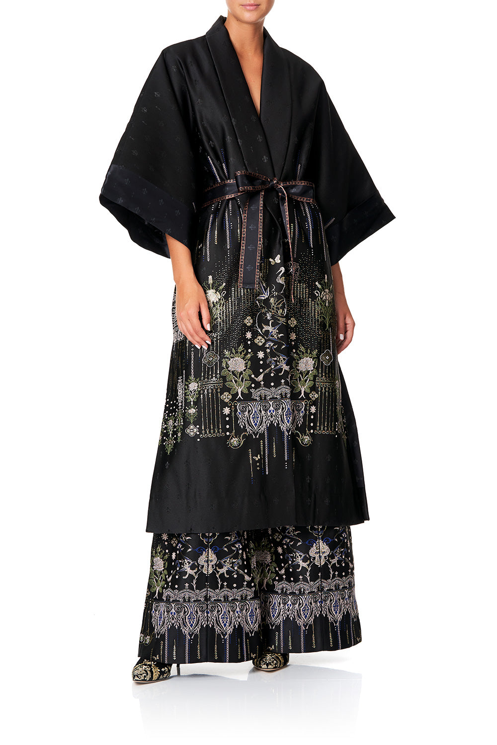 CAMILLA LONG ROBE WITH HEM PANEL REBELLE REBELLE
