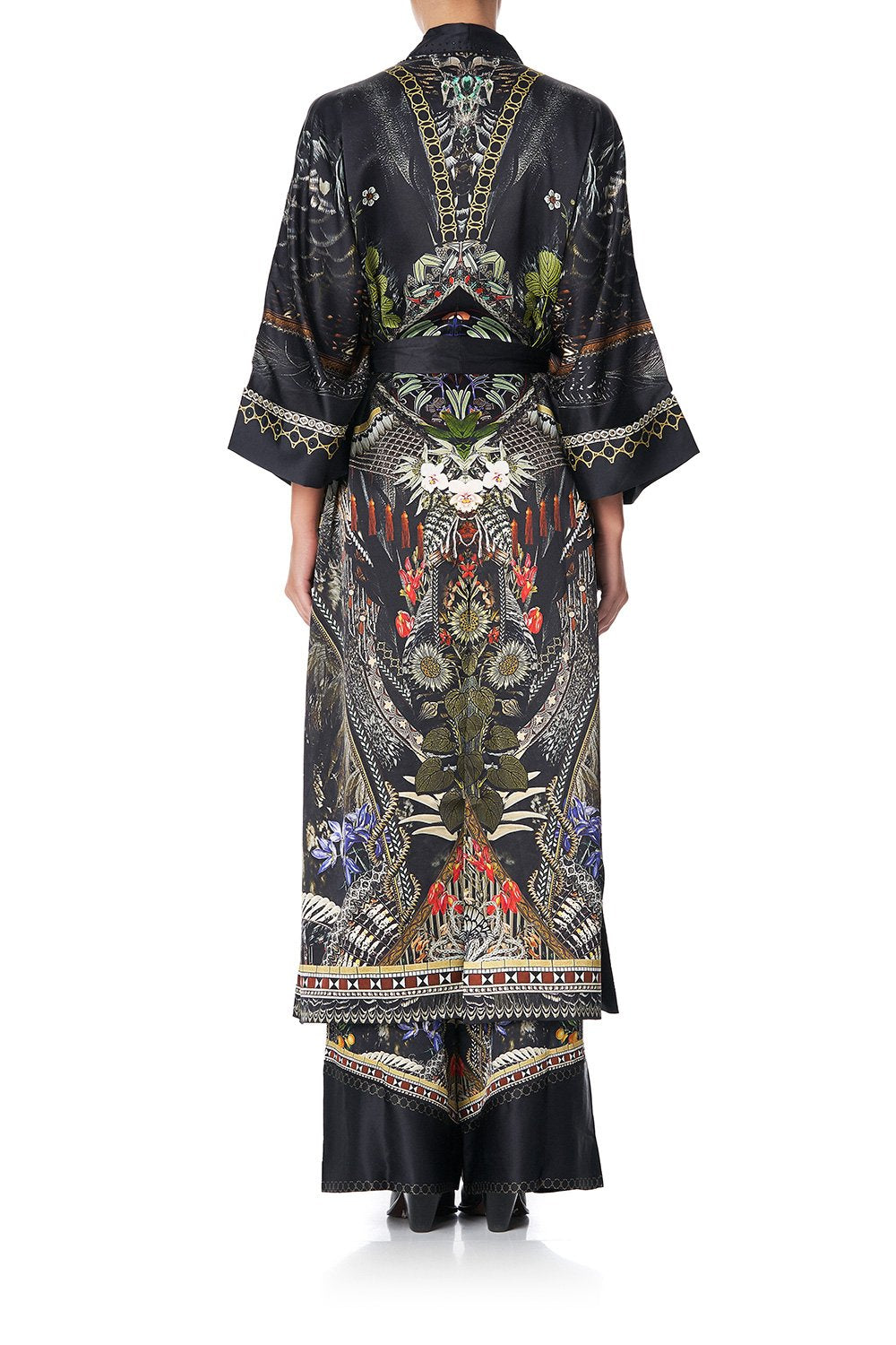 LONG ROBE WITH NARROW COLLAR BOTANICAL CHRONICLES
