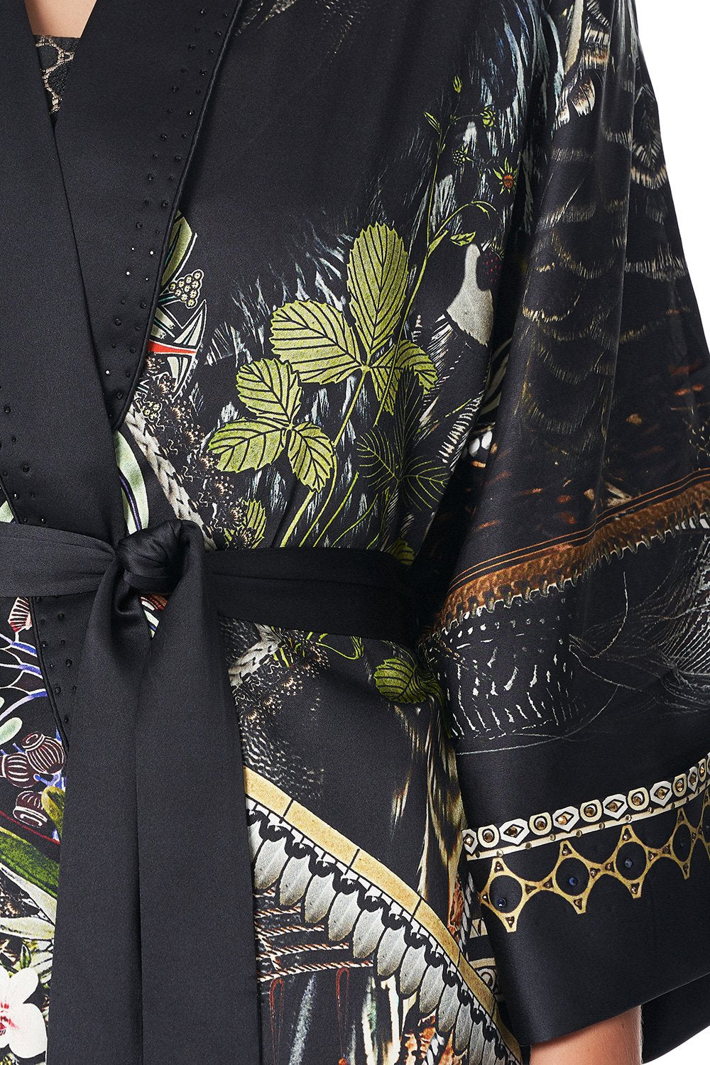 LONG ROBE WITH NARROW COLLAR BOTANICAL CHRONICLES