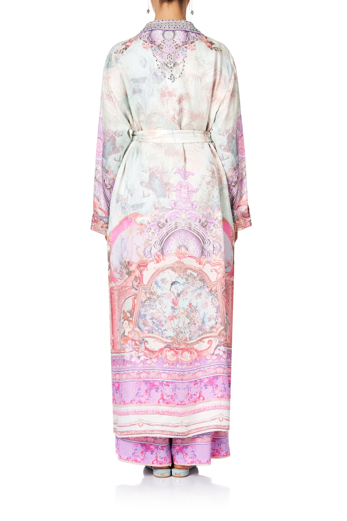 CAMILLA LONG ROBE WITH TIE ELECTRON LIBRE