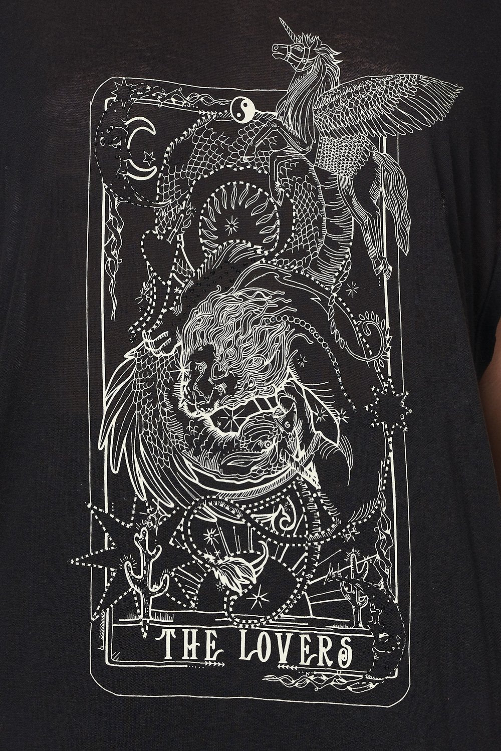 LONG SCOOP BACK HEM T-SHIRT MOONLIT MUSINGS