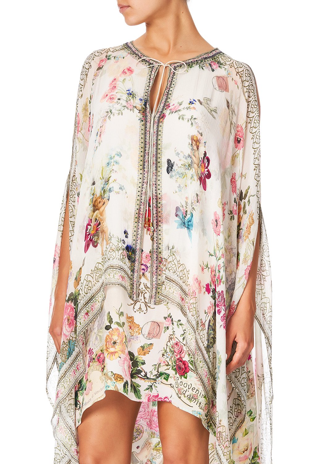 CAMILLA LONG SHEER OVERLAY DRESS JARDIN POSTCARDS