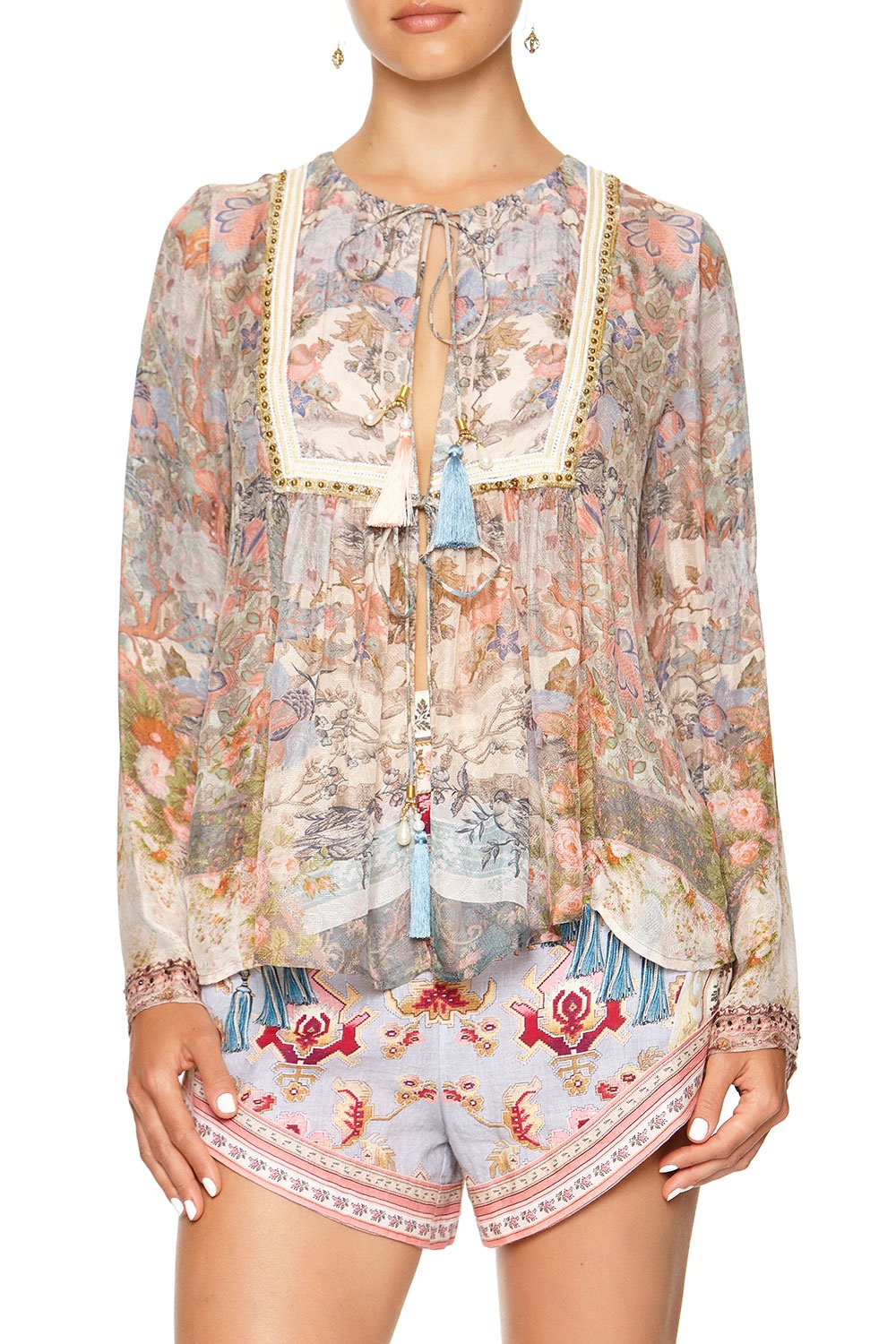 LONG SLEEVE BIB TOP BLANCHES BLESSING