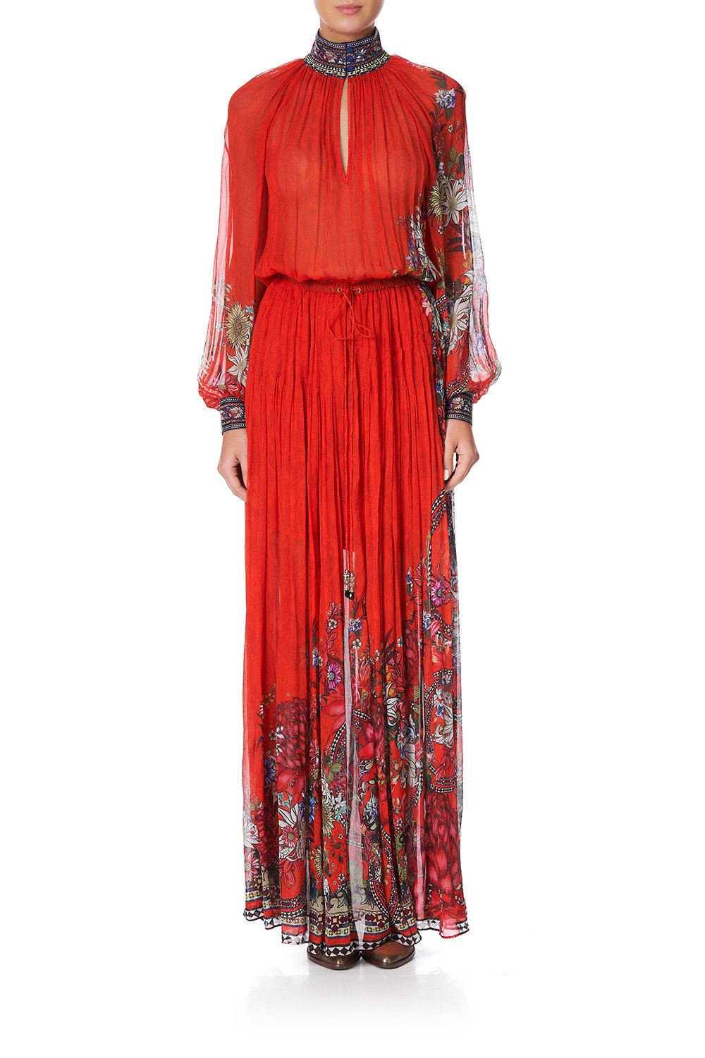 LONG SLEEVE DRESS WITH COLLAR WONDERING WARATAH