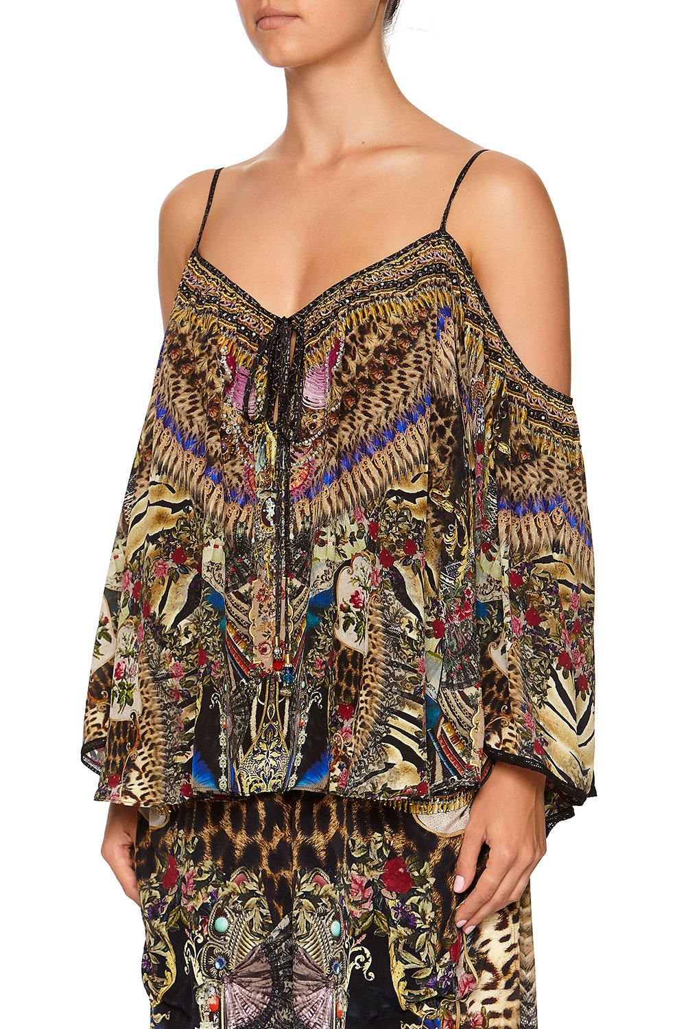 LONG SLEEVE DROP SHOULDER TOP STRONGER TOGETHER