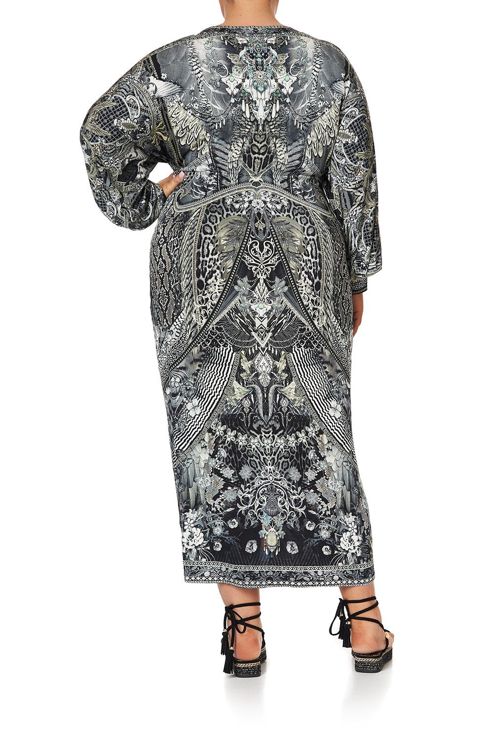 LONG SPLIT FRONT TWIST DRESS ONE TRIBE