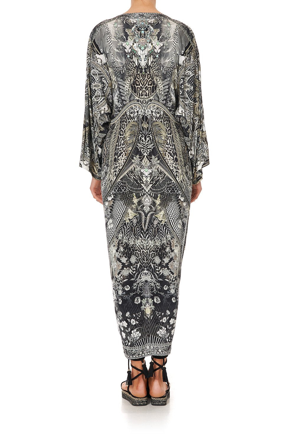 LONG SPLIT FRONT TWIST DRESS ONE TRIBE