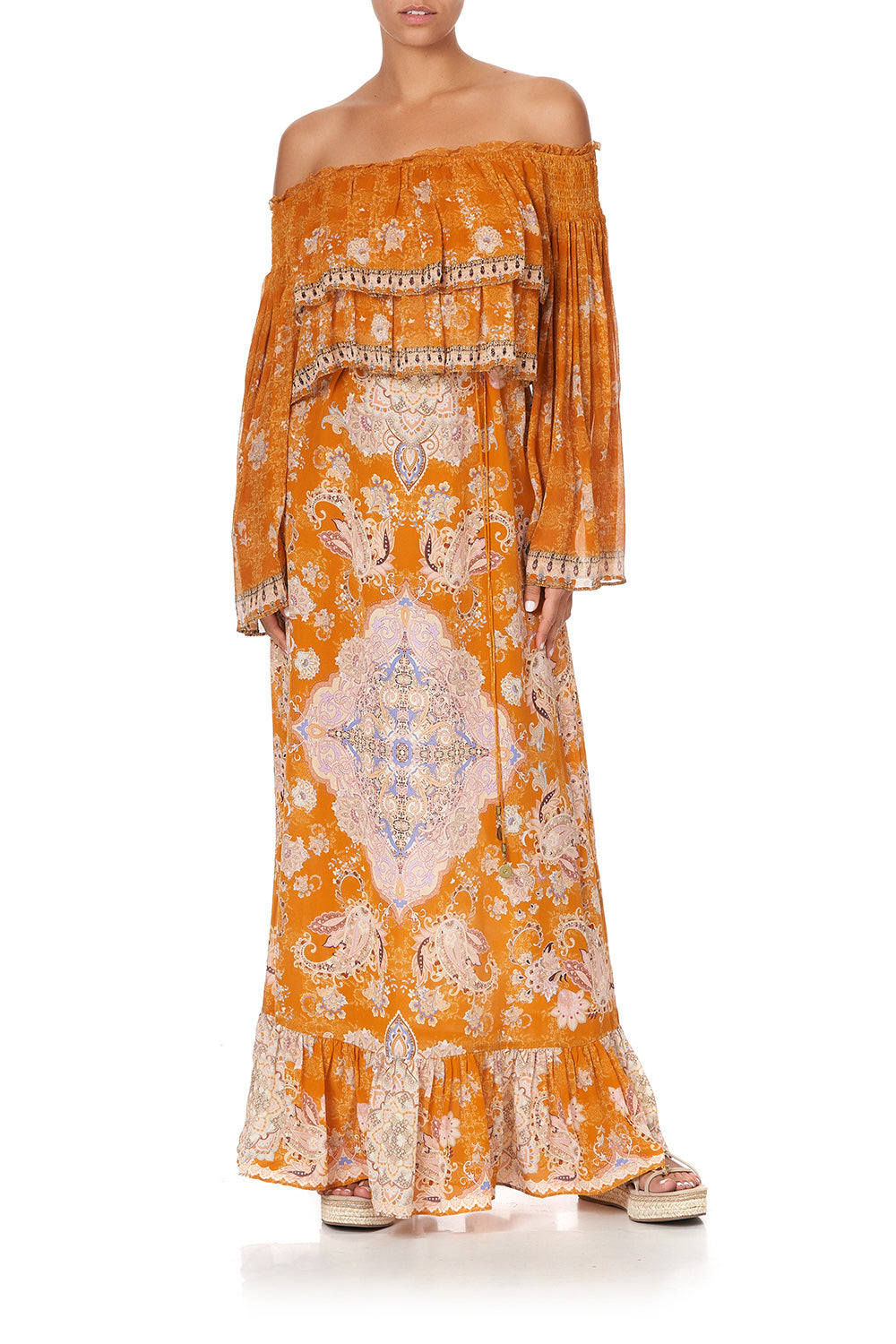 LONG TIERED RUFFLE DRESS MARRAKESH MAIDEN