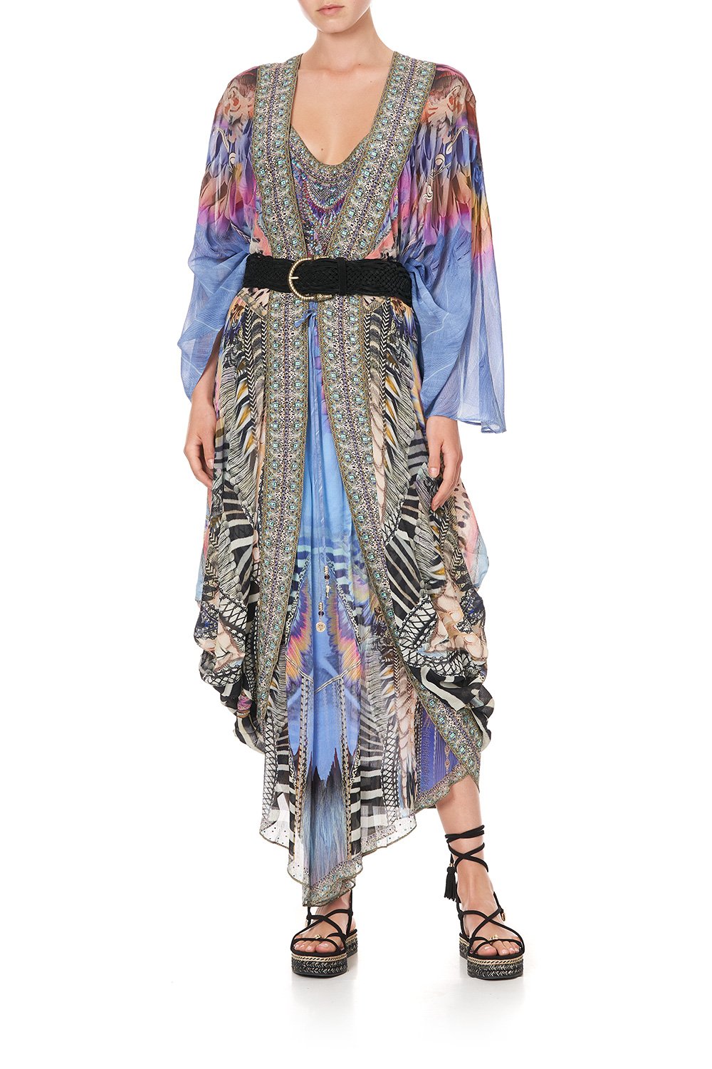 LONGE SLEEVE LONG CAPE LOVE ON THE WING