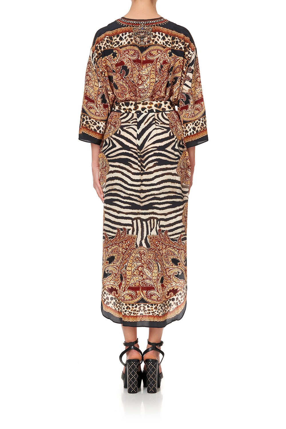 LOOSE BUTTON THROUGH DRESS WILD FIRE