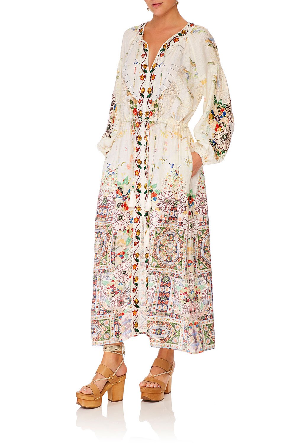 CAMILLA TIME AFTER TIME LOOSE FIT DRESS W TIES