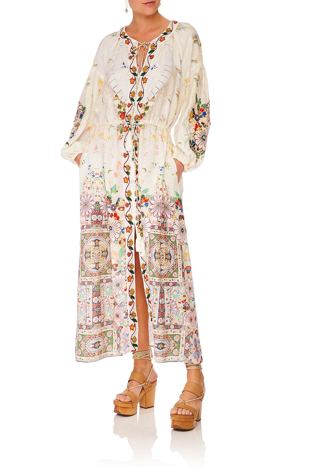 CAMILLA TIME AFTER TIME LOOSE FIT DRESS W TIES