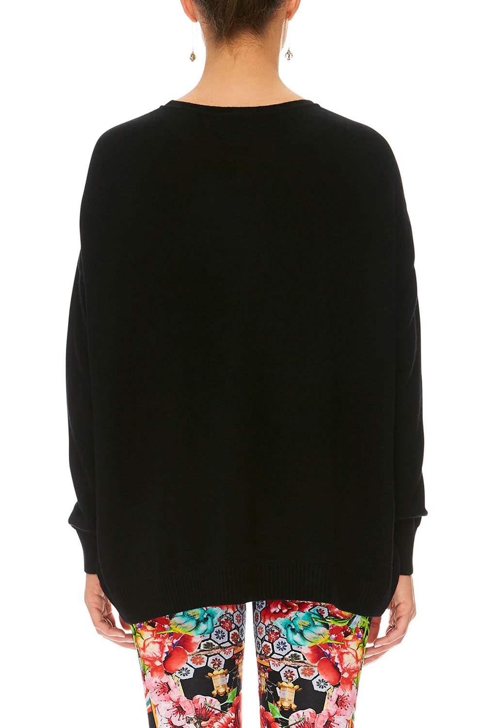 CAMILLA PAINTED LAND LOOSE FIT JUMPER W/ KNIT FRONT