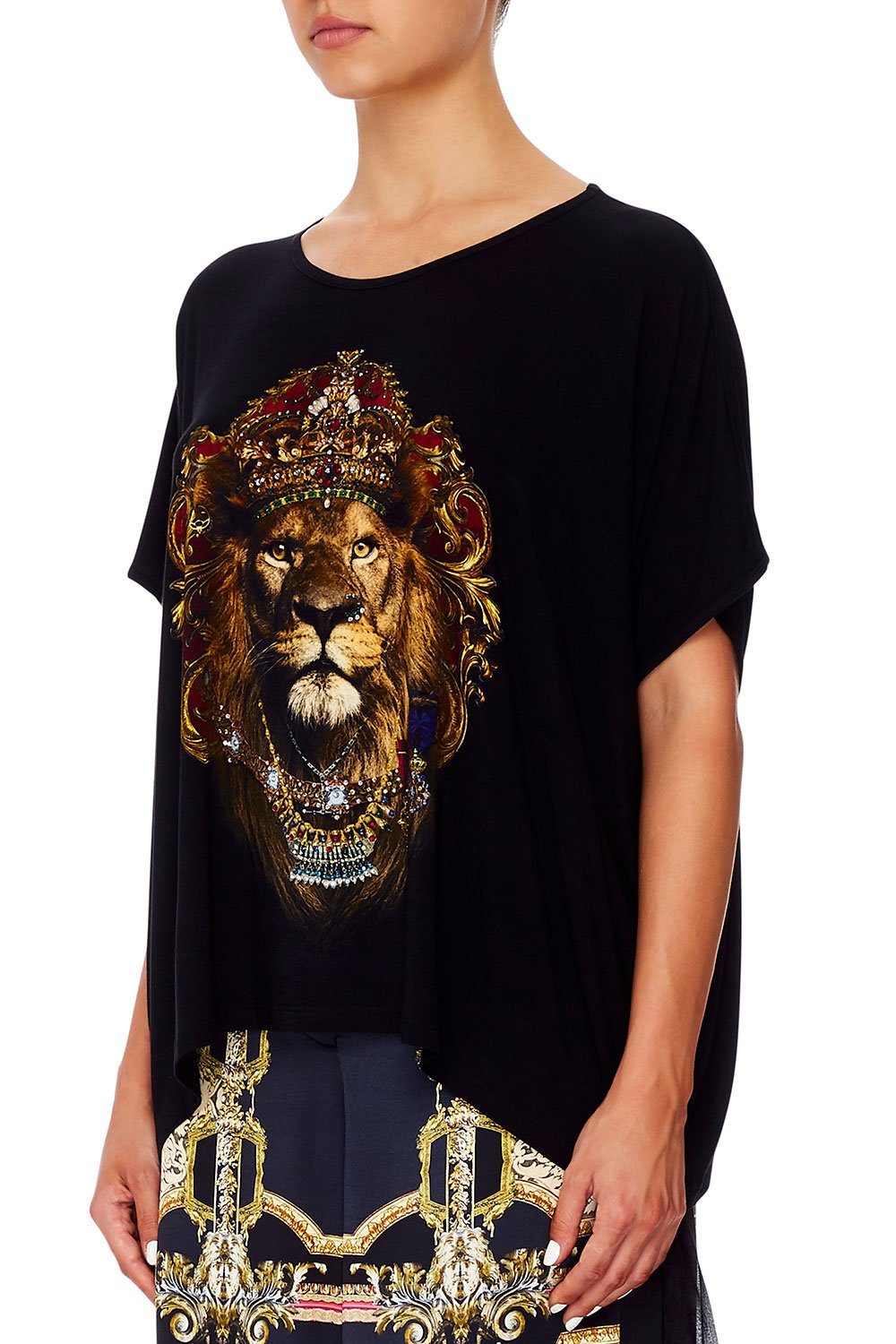 LOOSE FIT ROUND NECK TEE MIDNIGHT MEETING