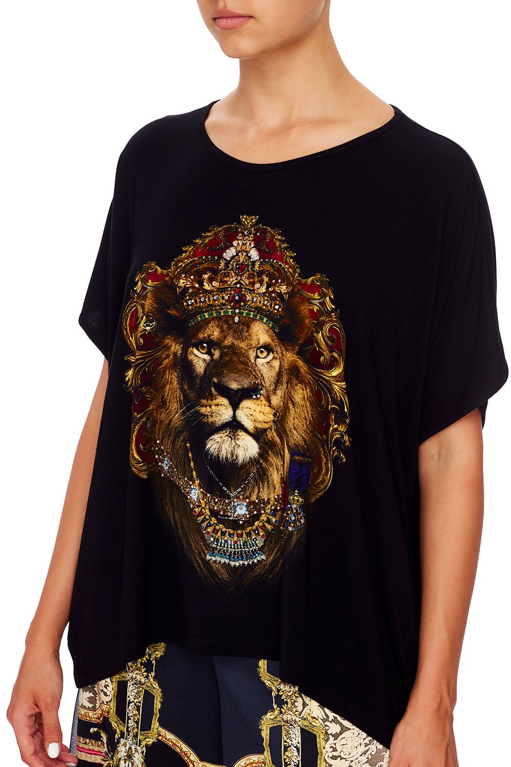 LOOSE FIT ROUND NECK TEE MIDNIGHT MEETING