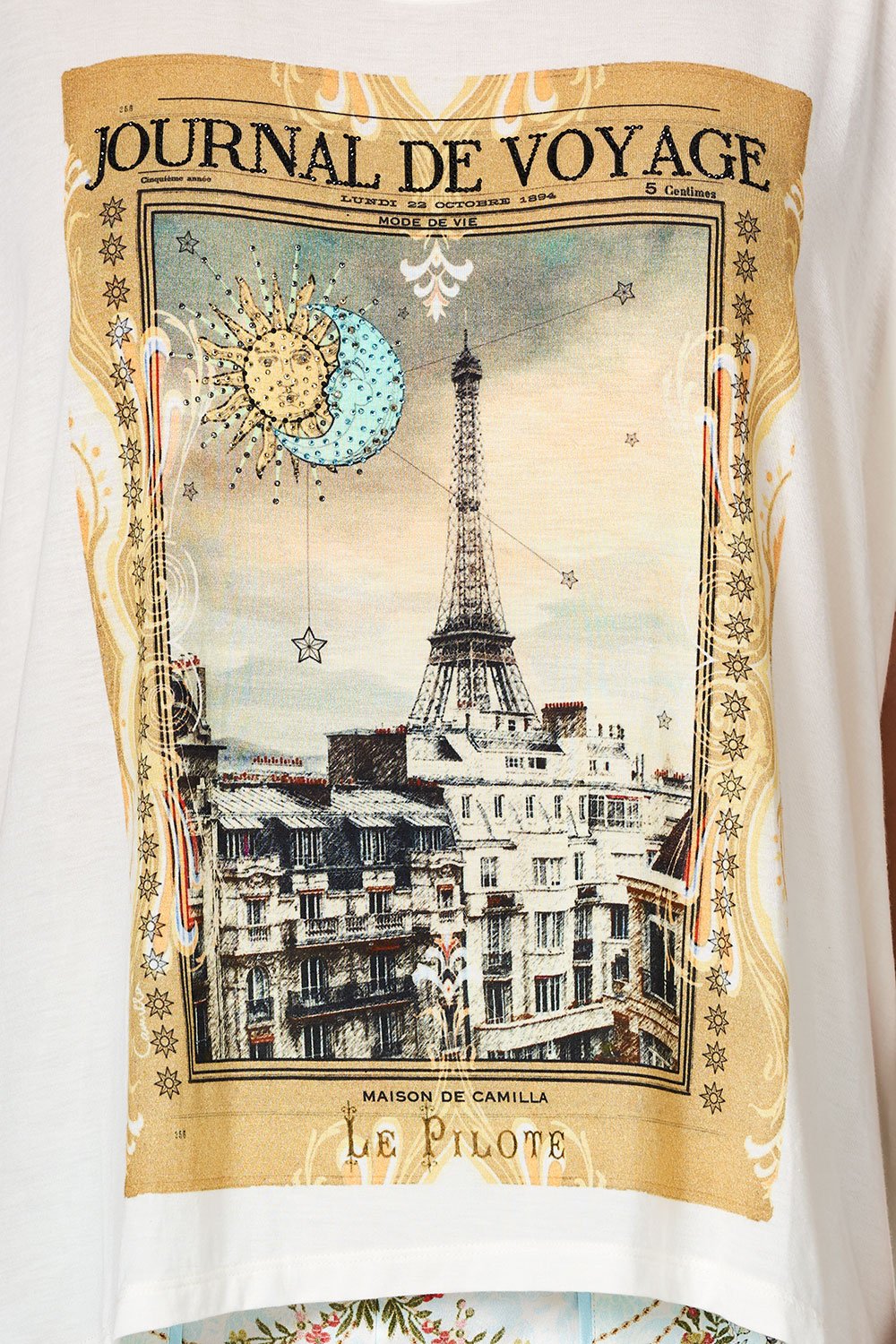 CAMILLA LOOSE FIT ROUND NECK TEE VERSAILLES SKY