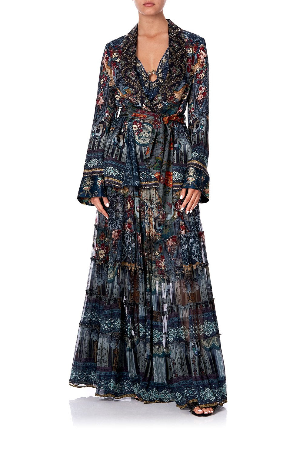 LOOSE JACKET WITH GODETS HOTEL BOHEME