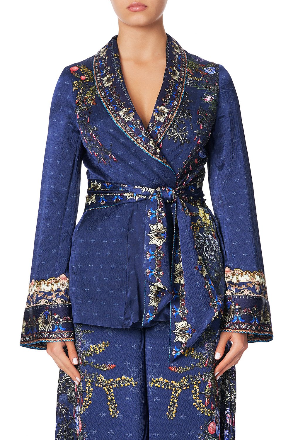 LOOSE JACKET WITH GODETS SOUTHERN TWILIGHT