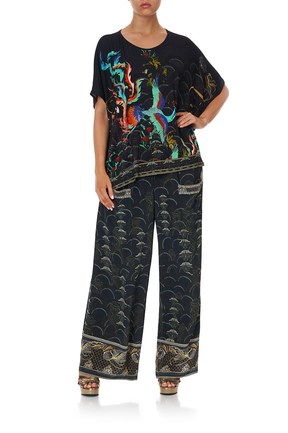 LOOSE ROUND NECK TEE WISE WINGS