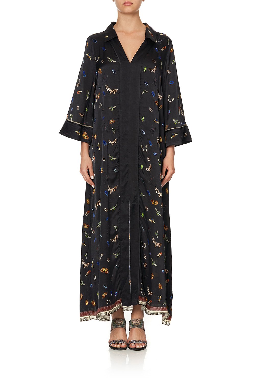 LOOSE SHIRT DRESS WITH CENTRE FRONT SPLIT LOVE BUG