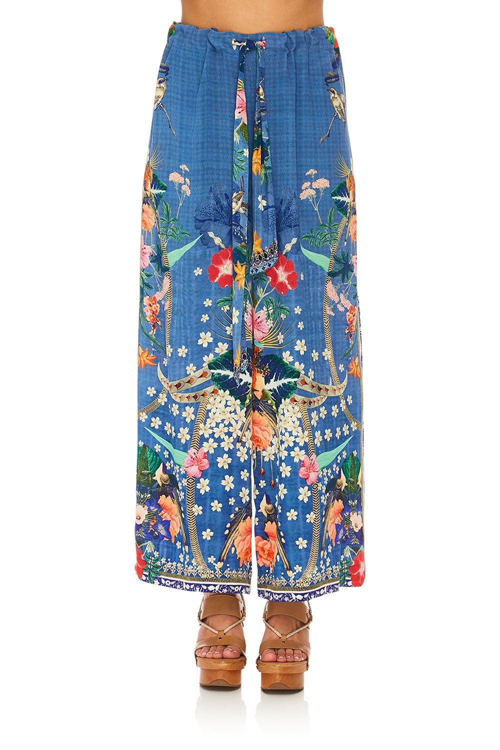 CAMILLA FARAWAY FLORALS LOUNGE TROUSER W/ TIE WAIST