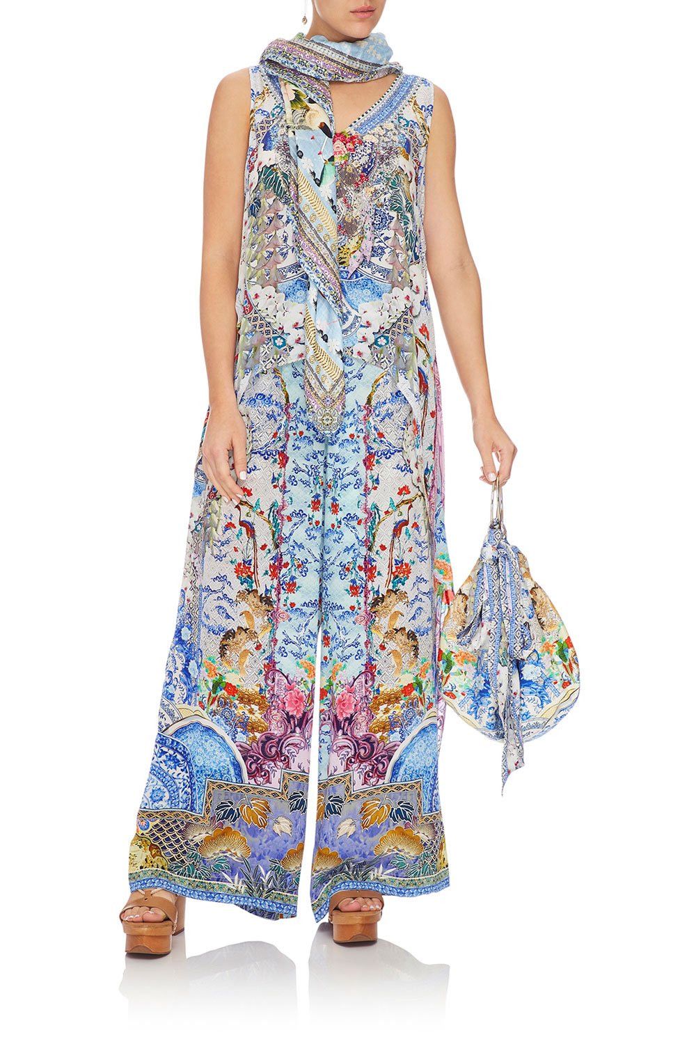 CAMILLA LOUNGE TROUSER W/ TIE WAIST GEISHA GATEWAYS