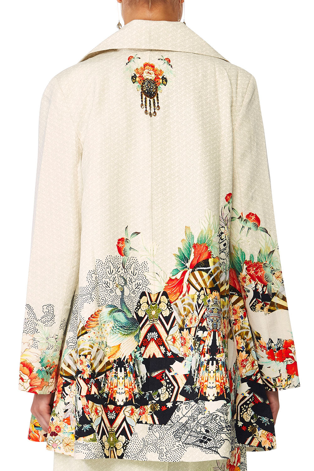 CAMILLA LOVE SPELLS OPEN COAT WITH WIDE COLLAR