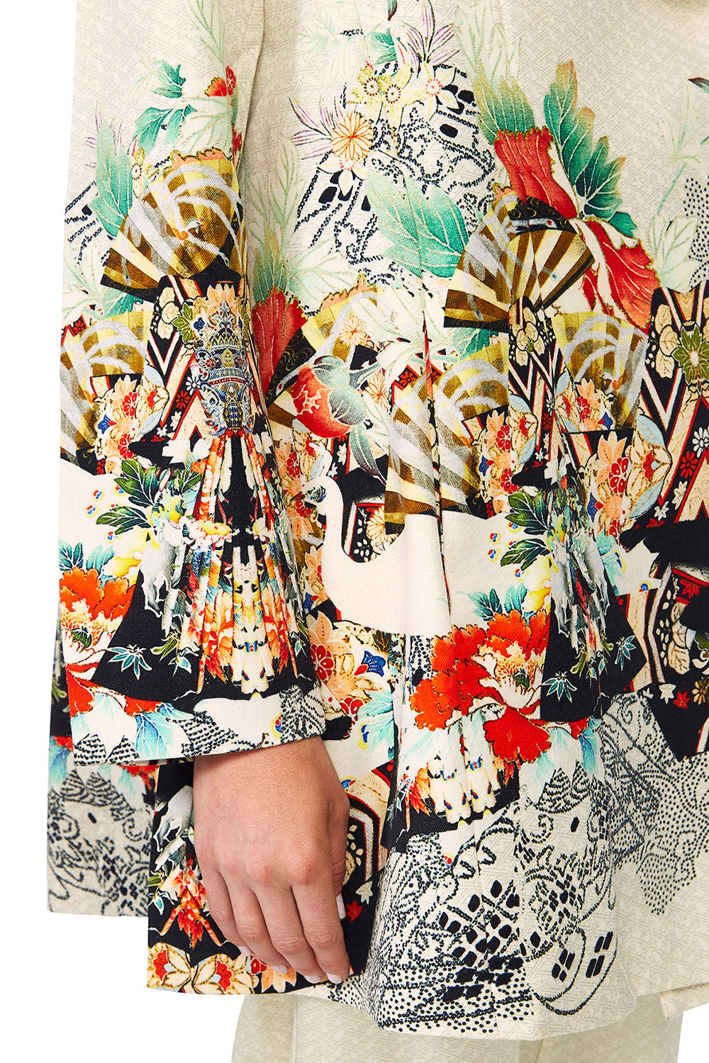 CAMILLA LOVE SPELLS OPEN COAT WITH WIDE COLLAR