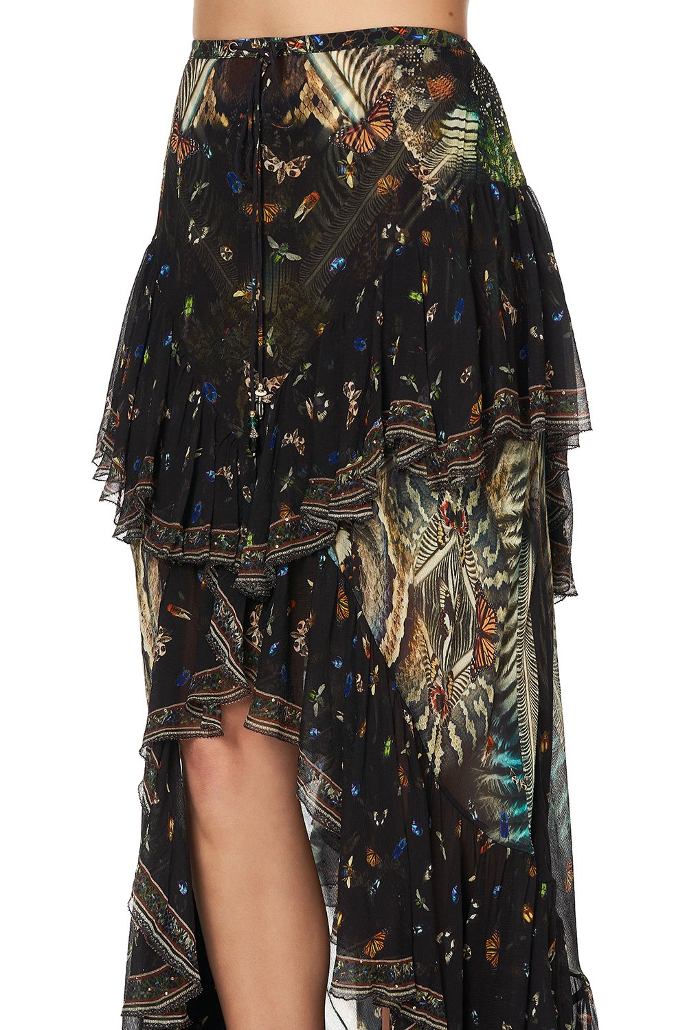 MAXI SKIRT WITH DOUBLE FRILL MATERNAL INSTINCT